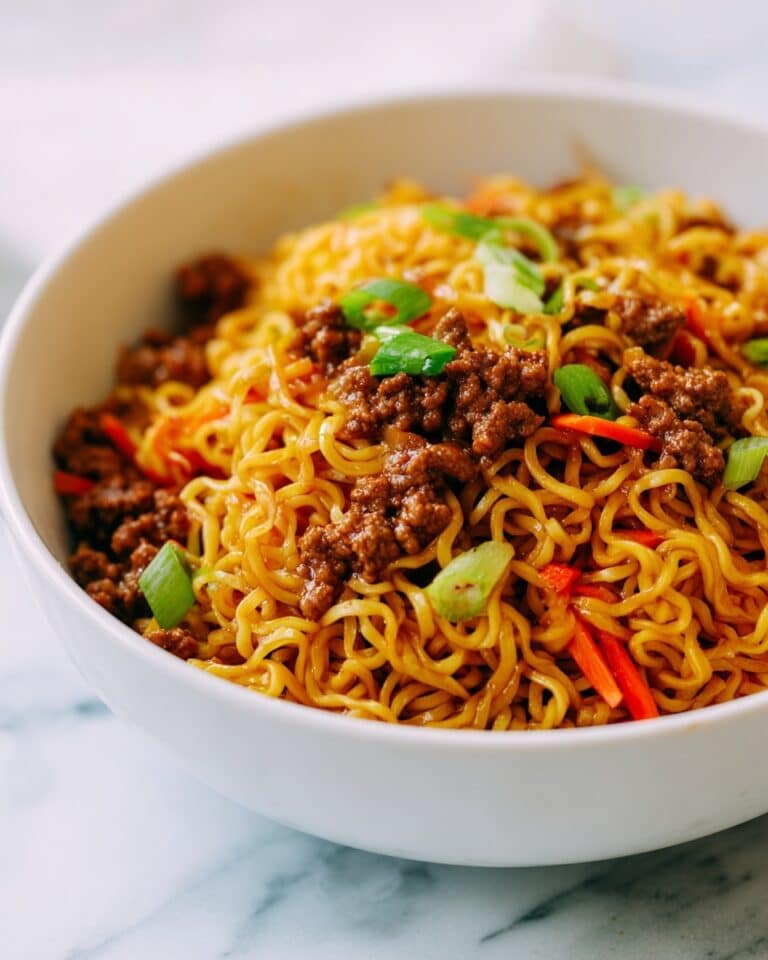 15-Minute Mongolian Noodles with Ground Beef Recipe