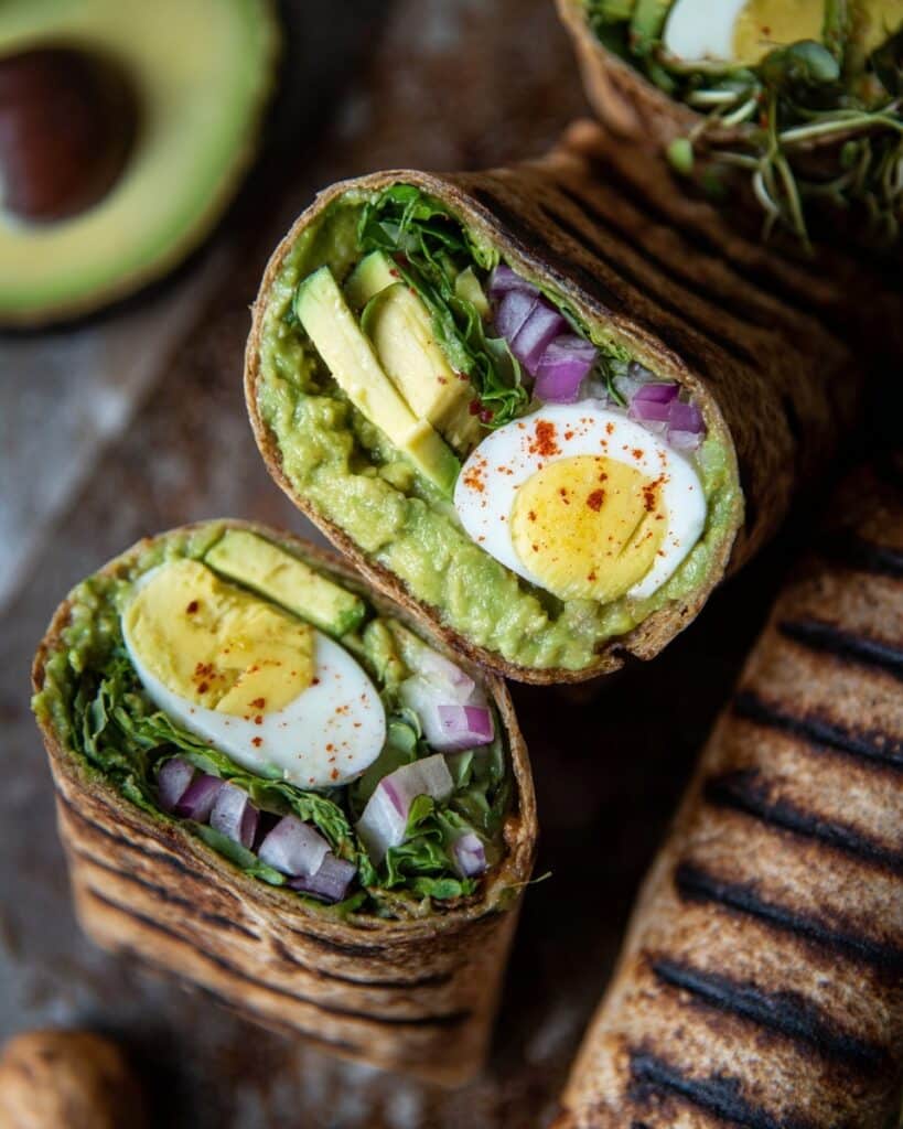 Avocado Egg Salad Roll-Ups Recipe