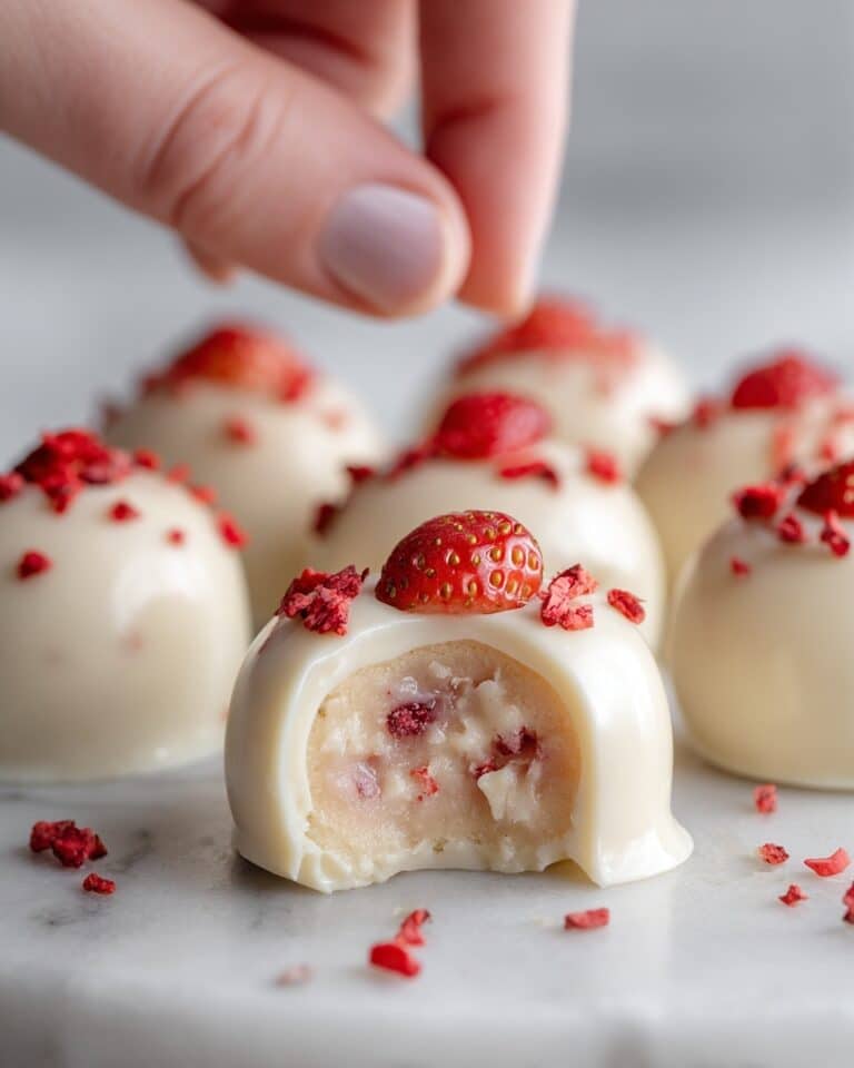 White Chocolate Strawberry Truffles Recipe