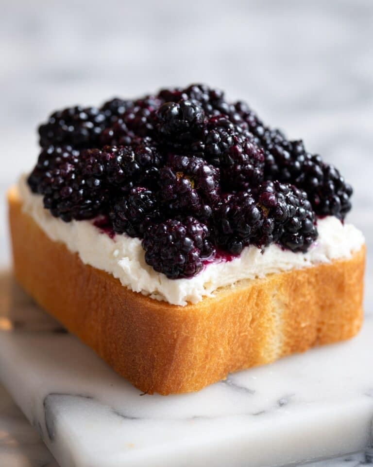 Blackberry Vanilla Greek Yogurt Toast Recipe
