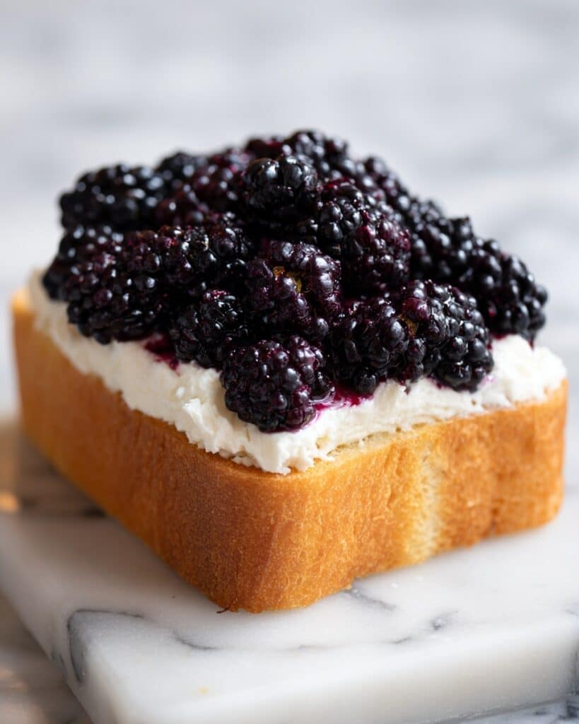 Blackberry Vanilla Greek Yogurt Toast Recipe