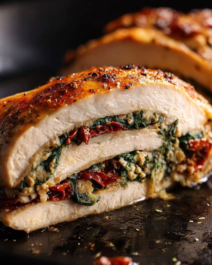 Sundried Tomato, Spinach, and Cheese Stuffed Chicken Recipe