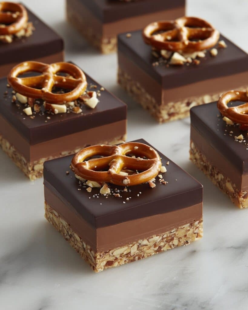 Chocolate Caramel Peanut Butter Pretzel Bars Recipe