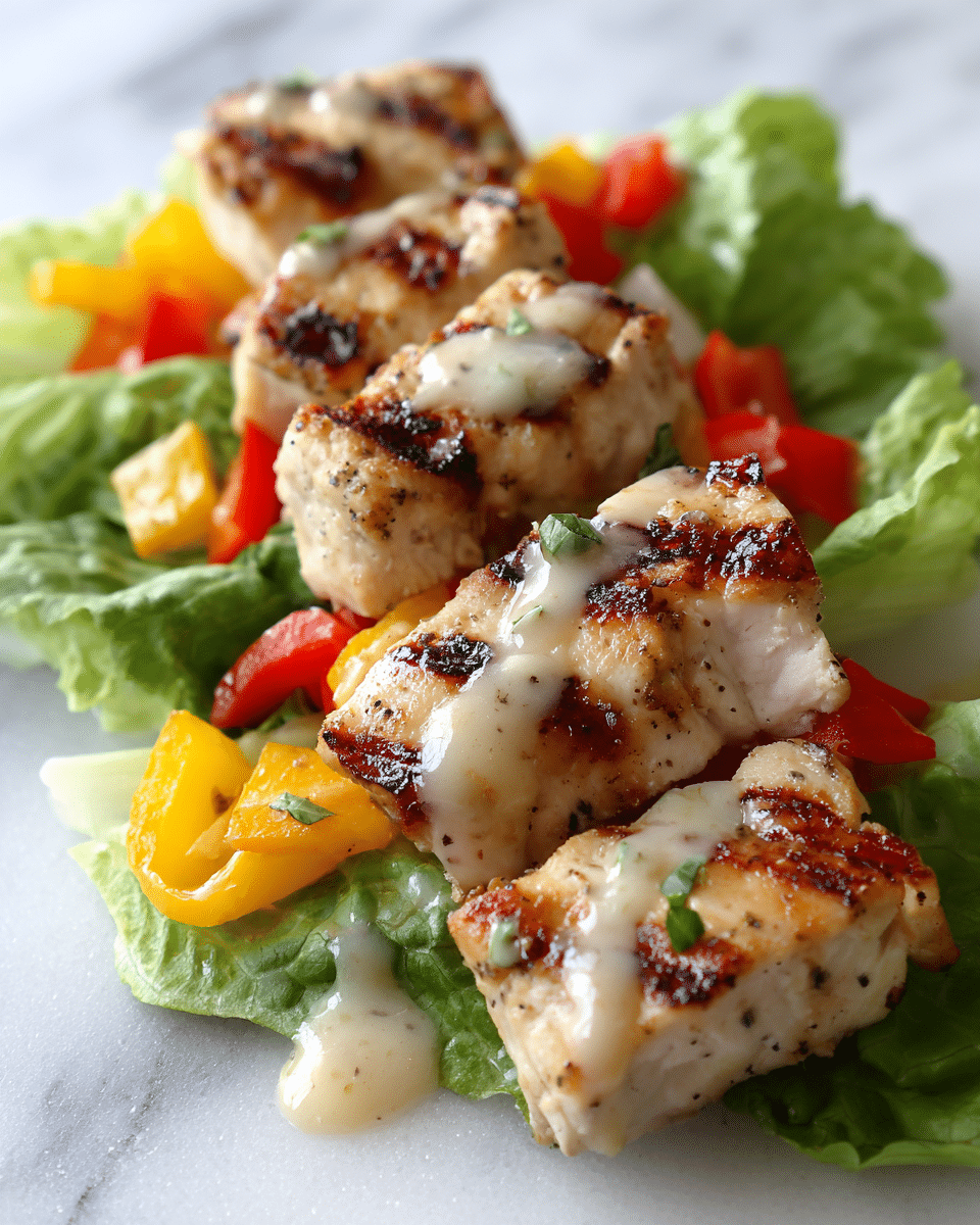 Grilled Romaine Caesar Salad with Chicken, Pancetta, and Sourdough Toast Recipe - Recipe Image