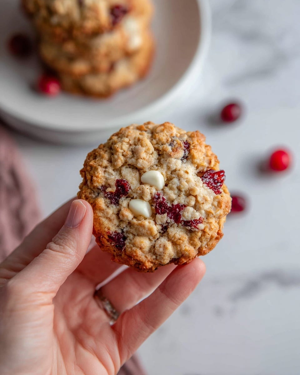 White Chocolate Oatmeal Cranberry Cookies Recipe - Recipe Image
