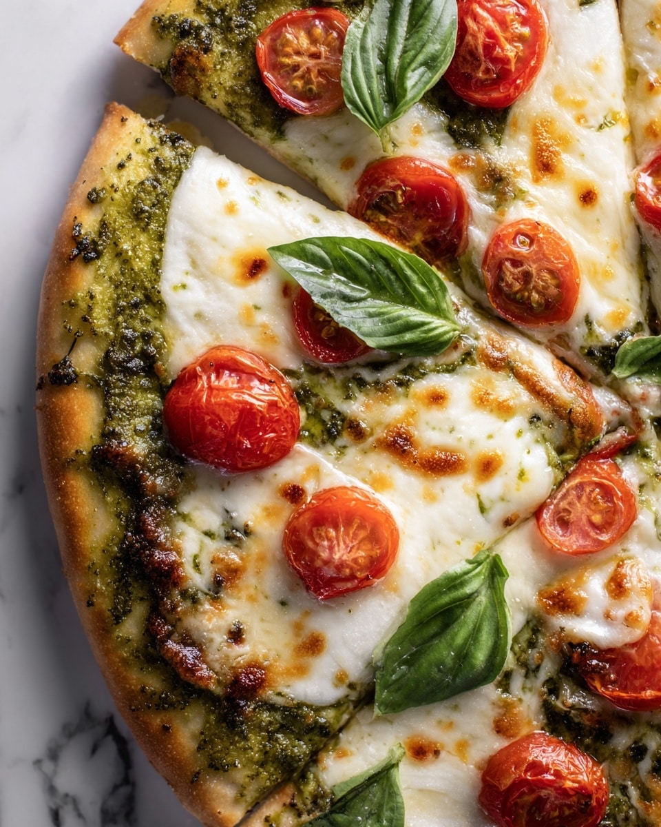 Veggie Garden Pesto Pizza Recipe - Recipe Image