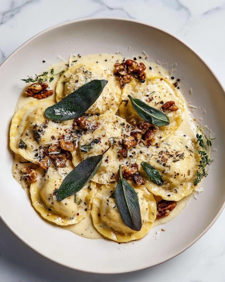 Ravioli with Sage Butter Sauce Recipe