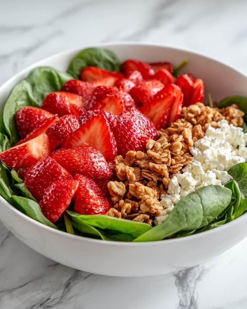 Strawberry Crunch Salad with Toasted Almonds and Champagne Vinaigrette Recipe