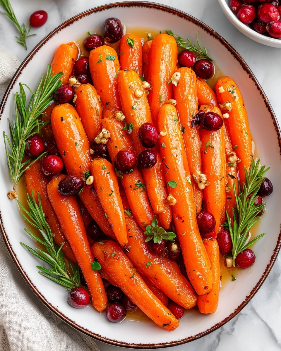 Maple Roasted Carrots with Cranberries Recipe - Recipe Image
