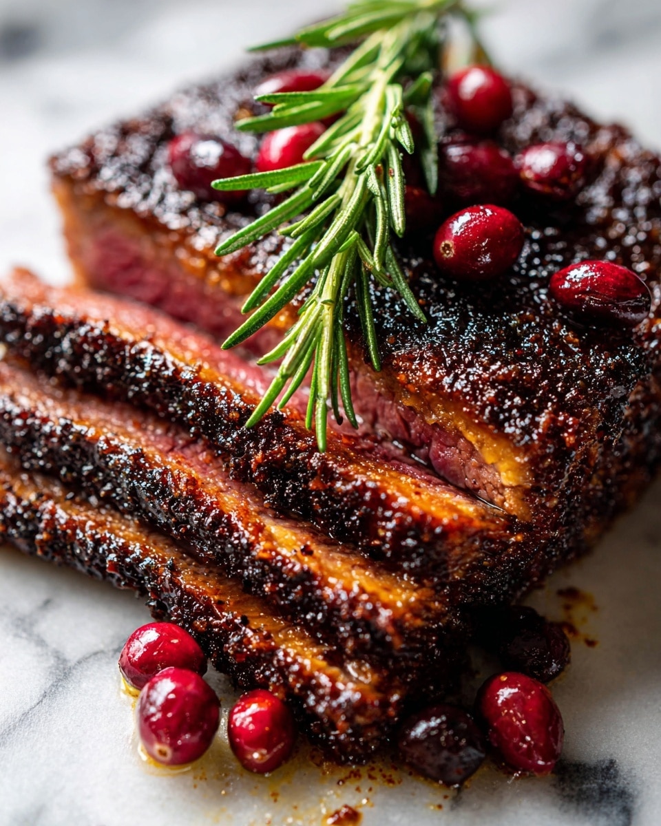 Cranberry Balsamic Ribeye Roast Recipe - Recipe Image