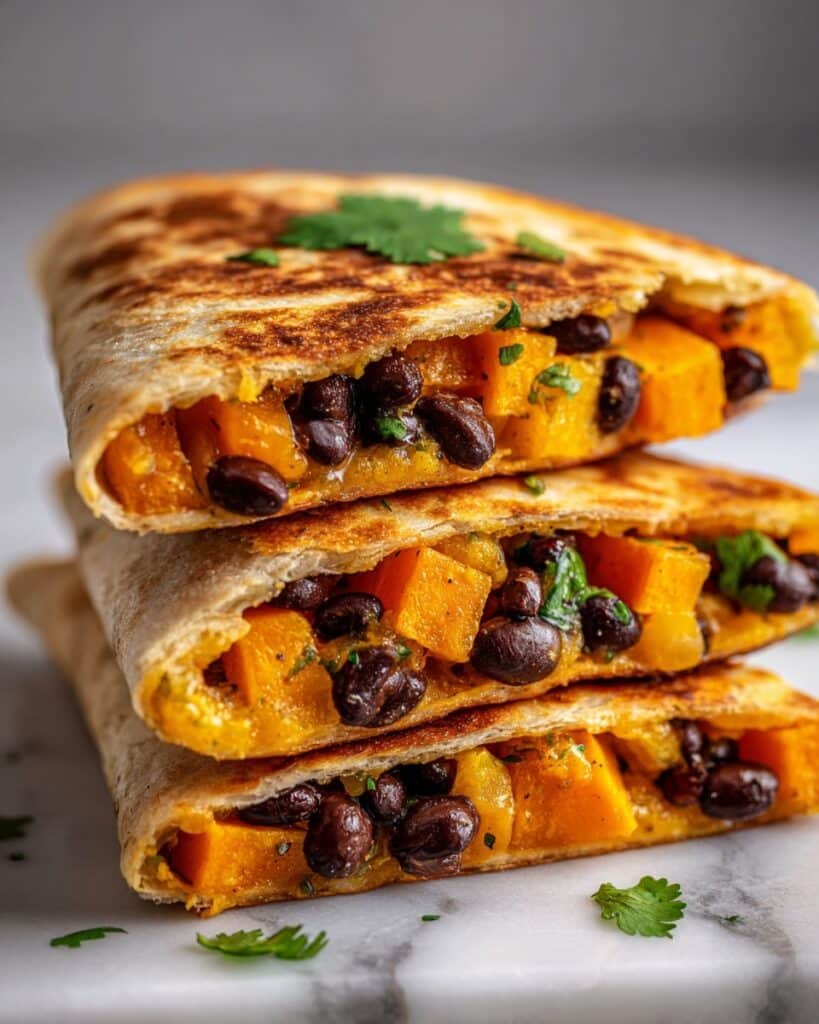 Roasted Sweet Potato and Black Bean Quesadillas Recipe