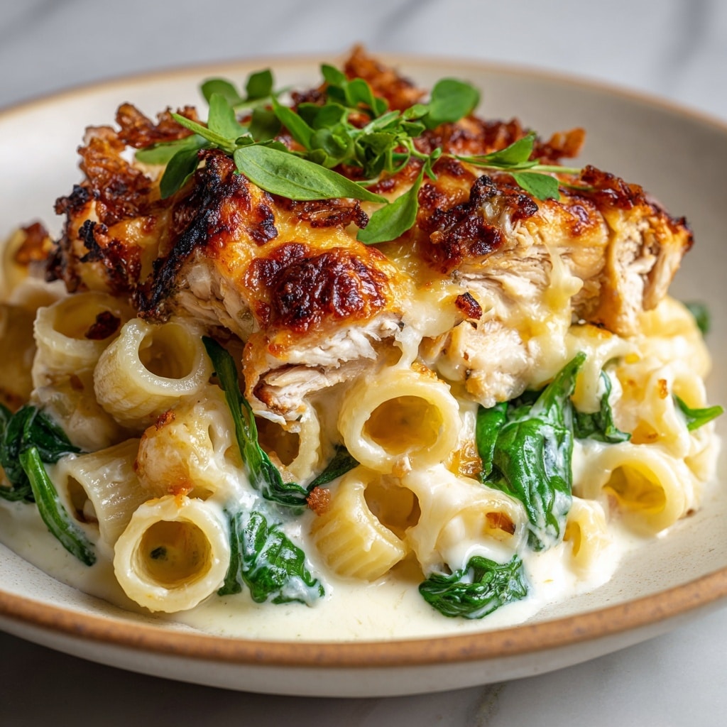 Spinach & Artichoke Dip Pasta with Chicken Recipe