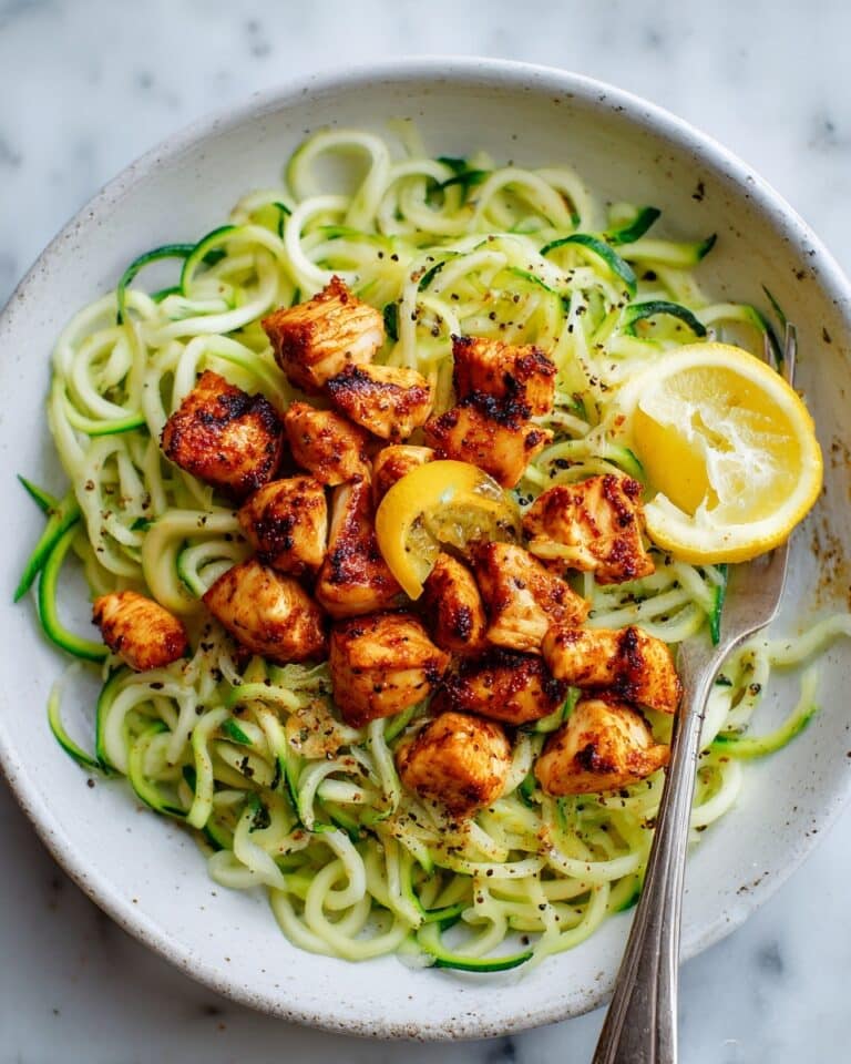 Lemon Garlic Chicken Zoodles Recipe