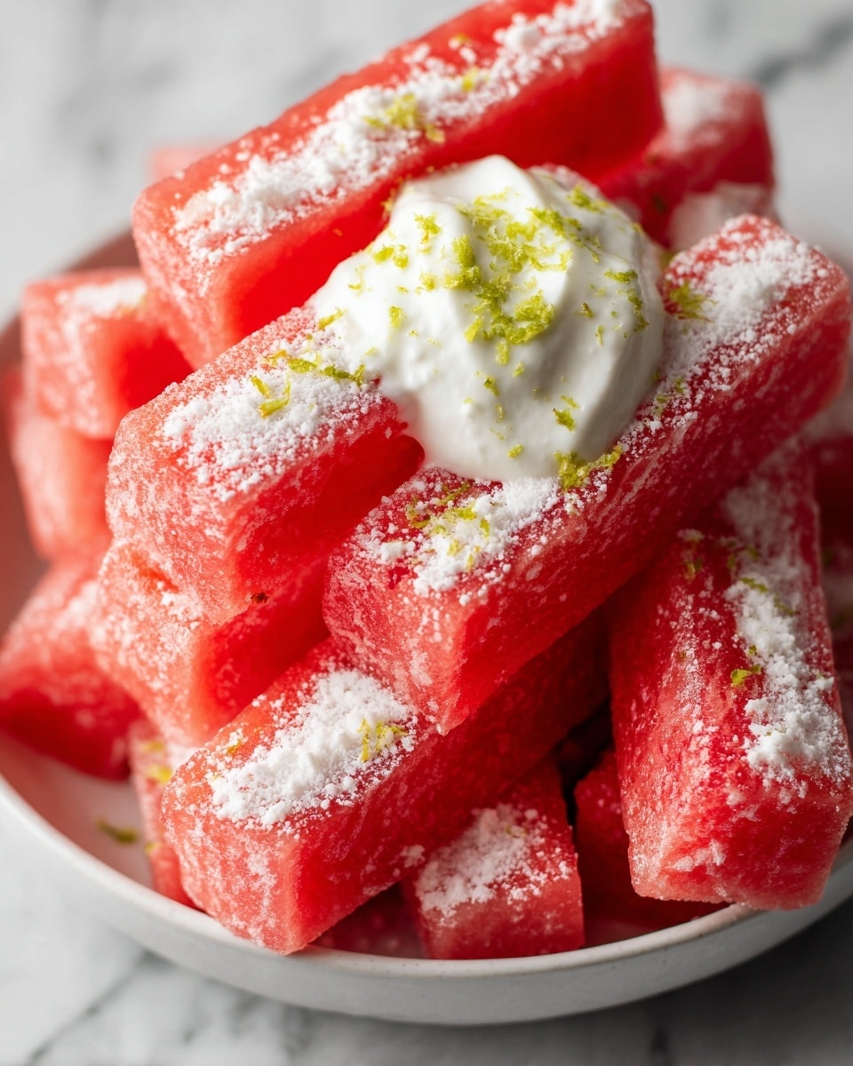 Watermelon Fries with Coconut Lime Dip Recipe - Recipe Image