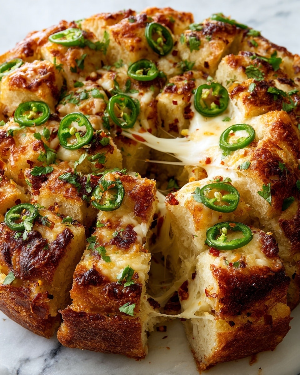 Cheddar Jalapeño Pull Apart Bread Recipe - Recipe Image