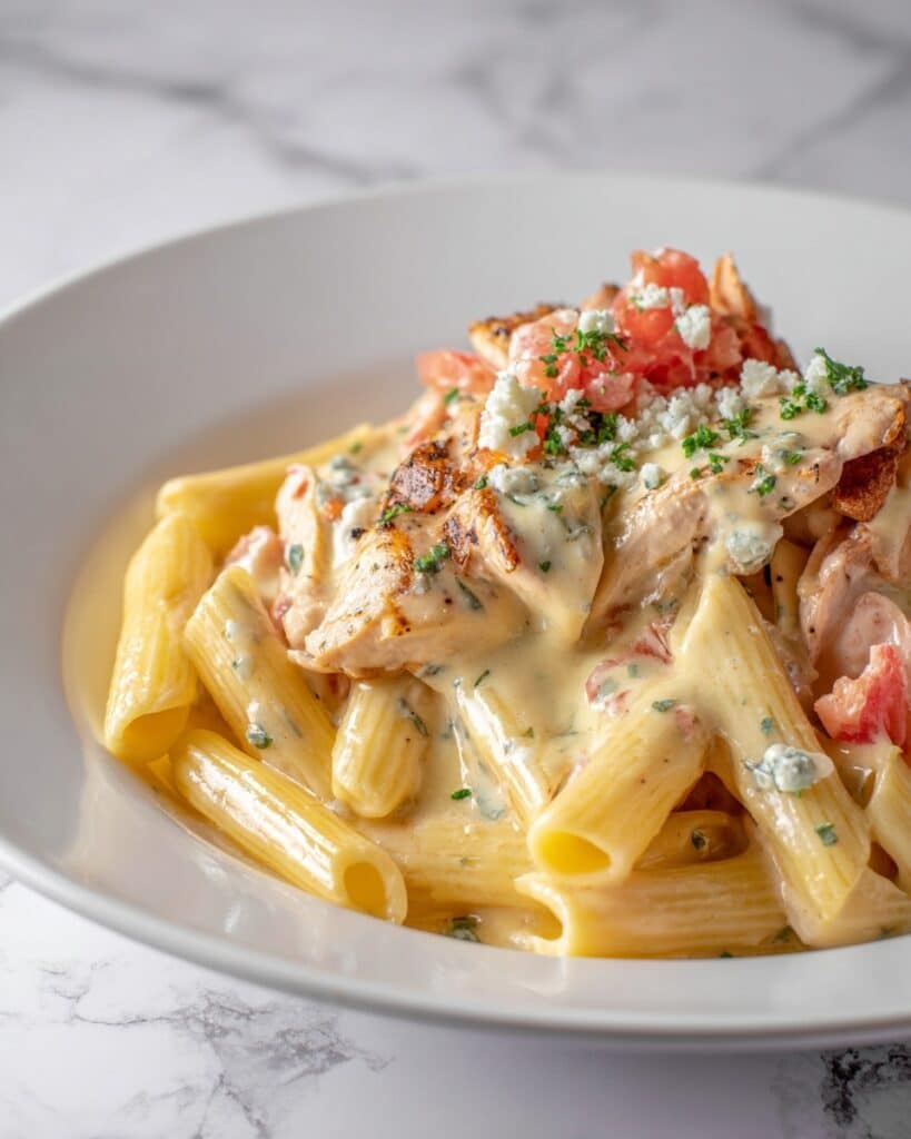 One Pot Taco Chicken Alfredo Pasta Recipe