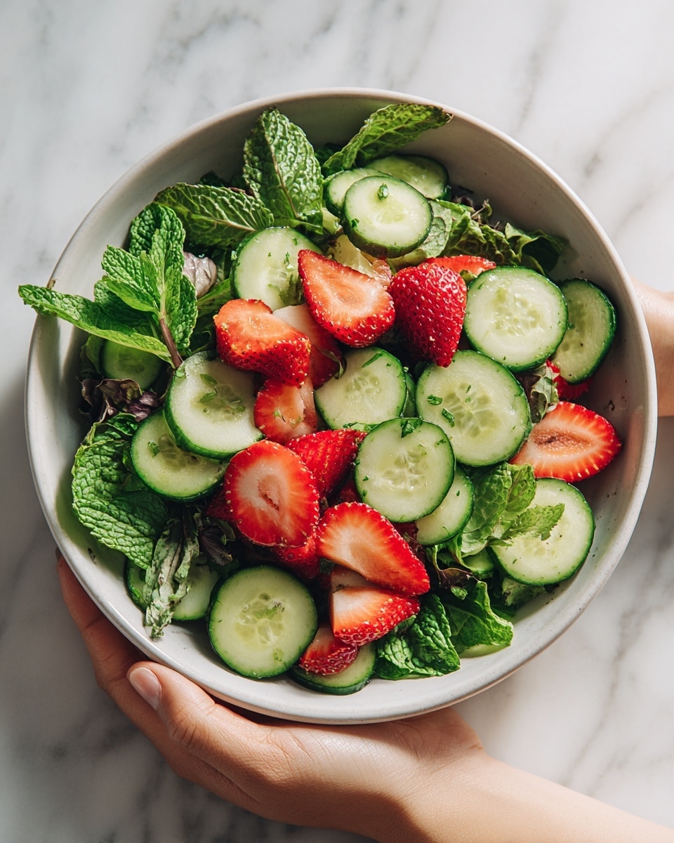 Cucumber Strawberry Salad Recipe - Recipe Image