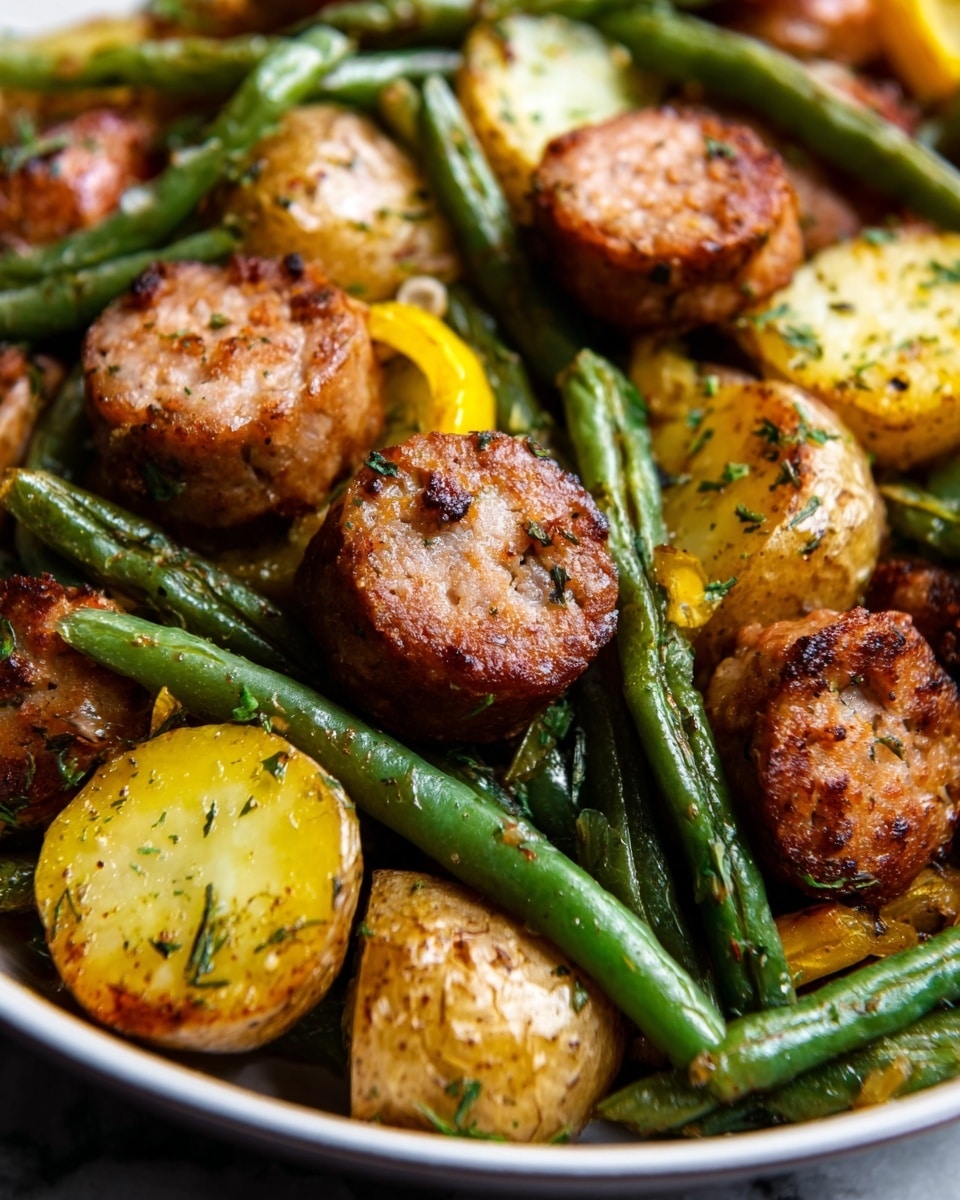 Air Fryer Sausage with Vegetables Recipe - Recipe Image