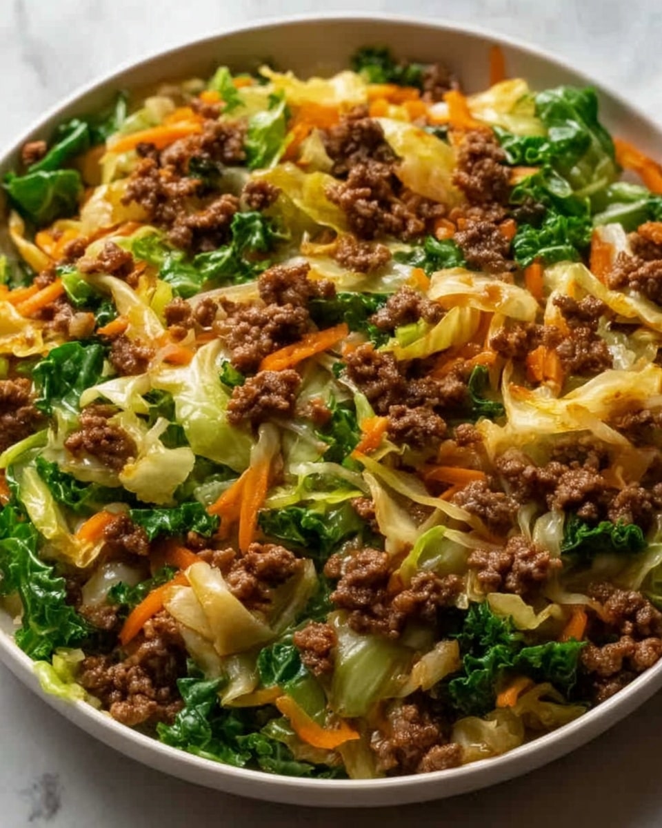 Hearty Ground Beef and Cabbage Skillet Recipe - Recipe Image