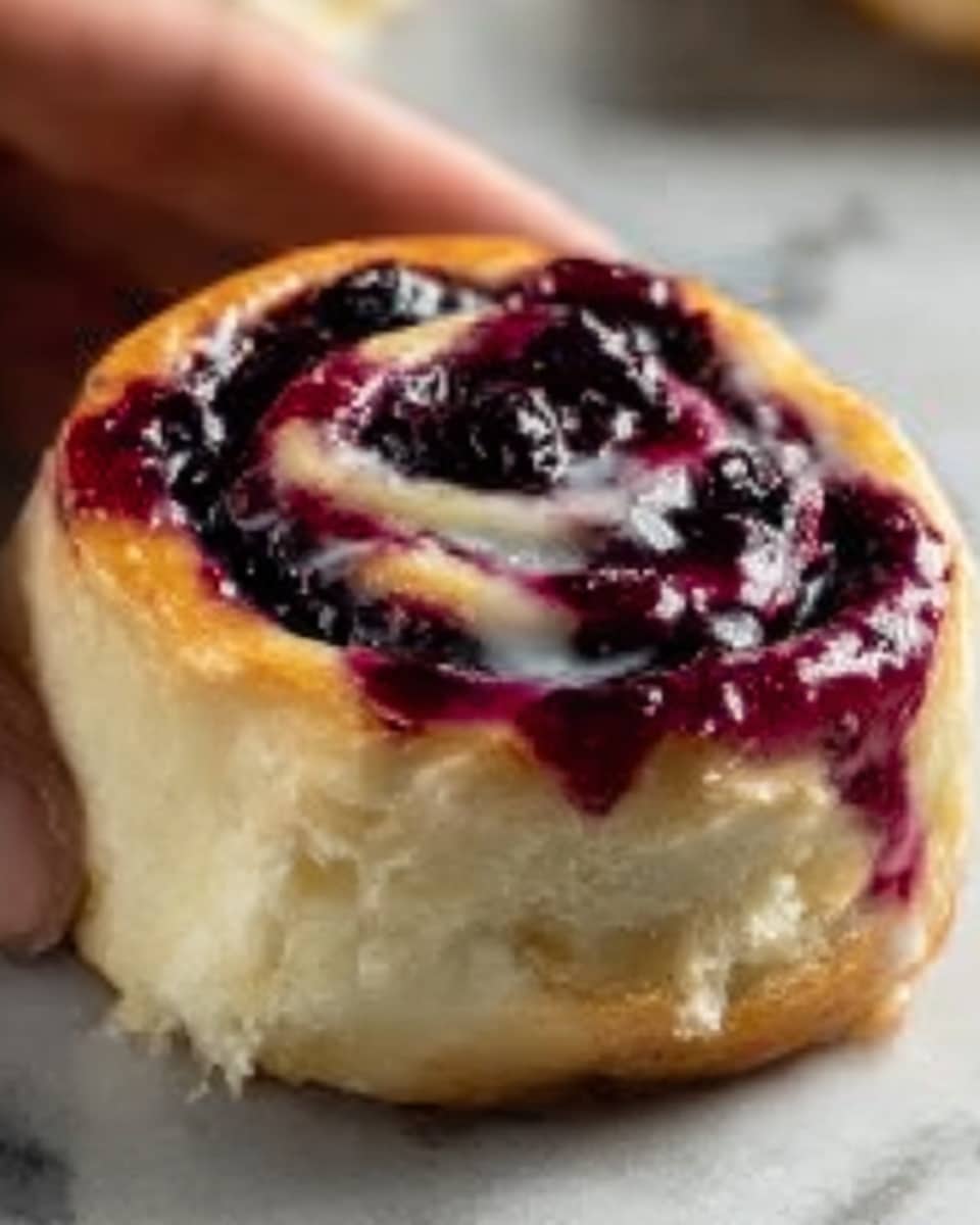 Blackberry Sweet Rolls with Cream Cheese Glaze Recipe - Recipe Image