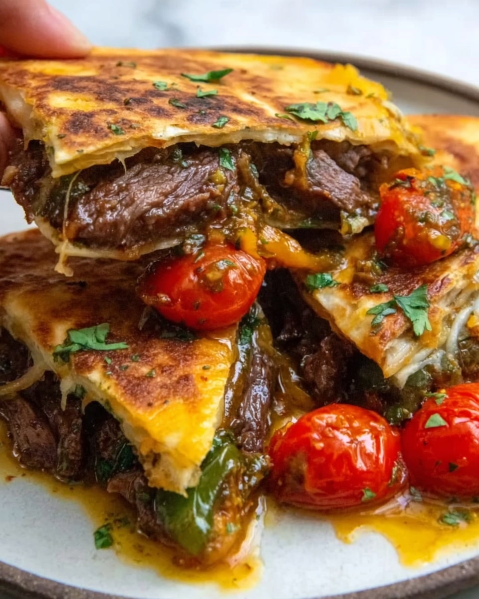 Chili Lime Steak Fajita Quesadillas Recipe - Recipe Image