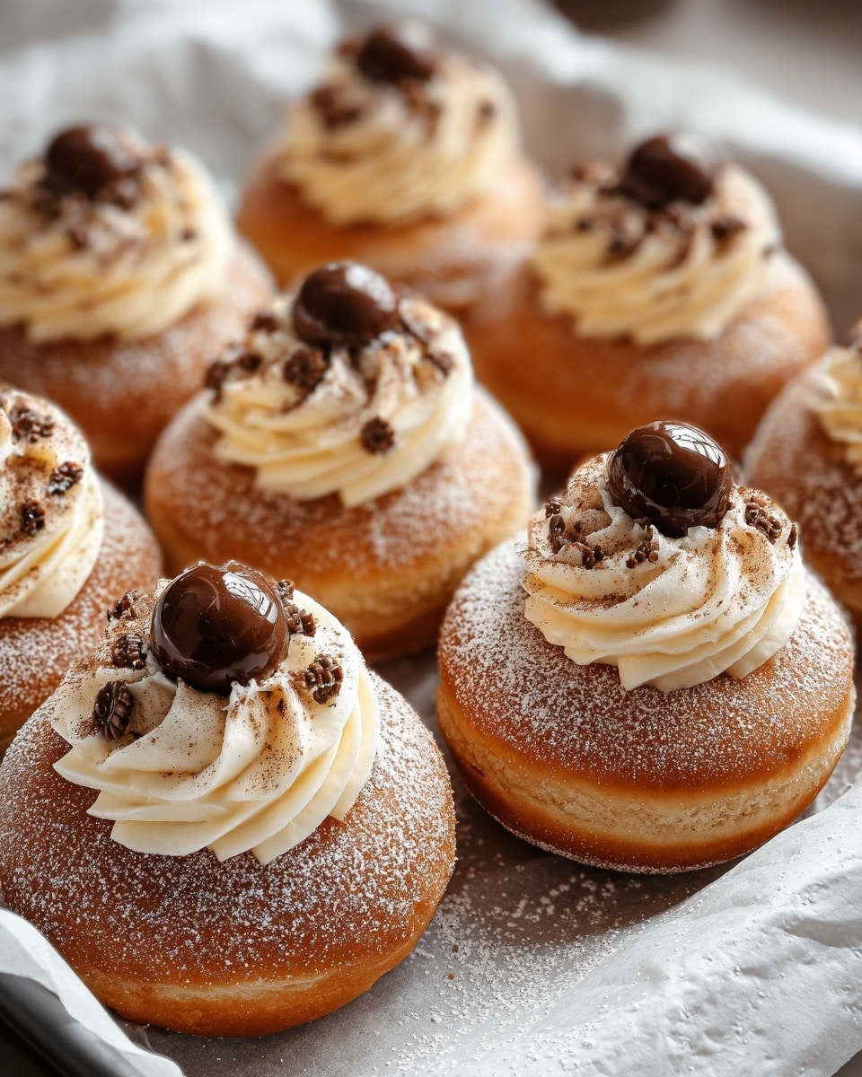 Chai Cream Filled Doughnuts Recipe - Recipe Image