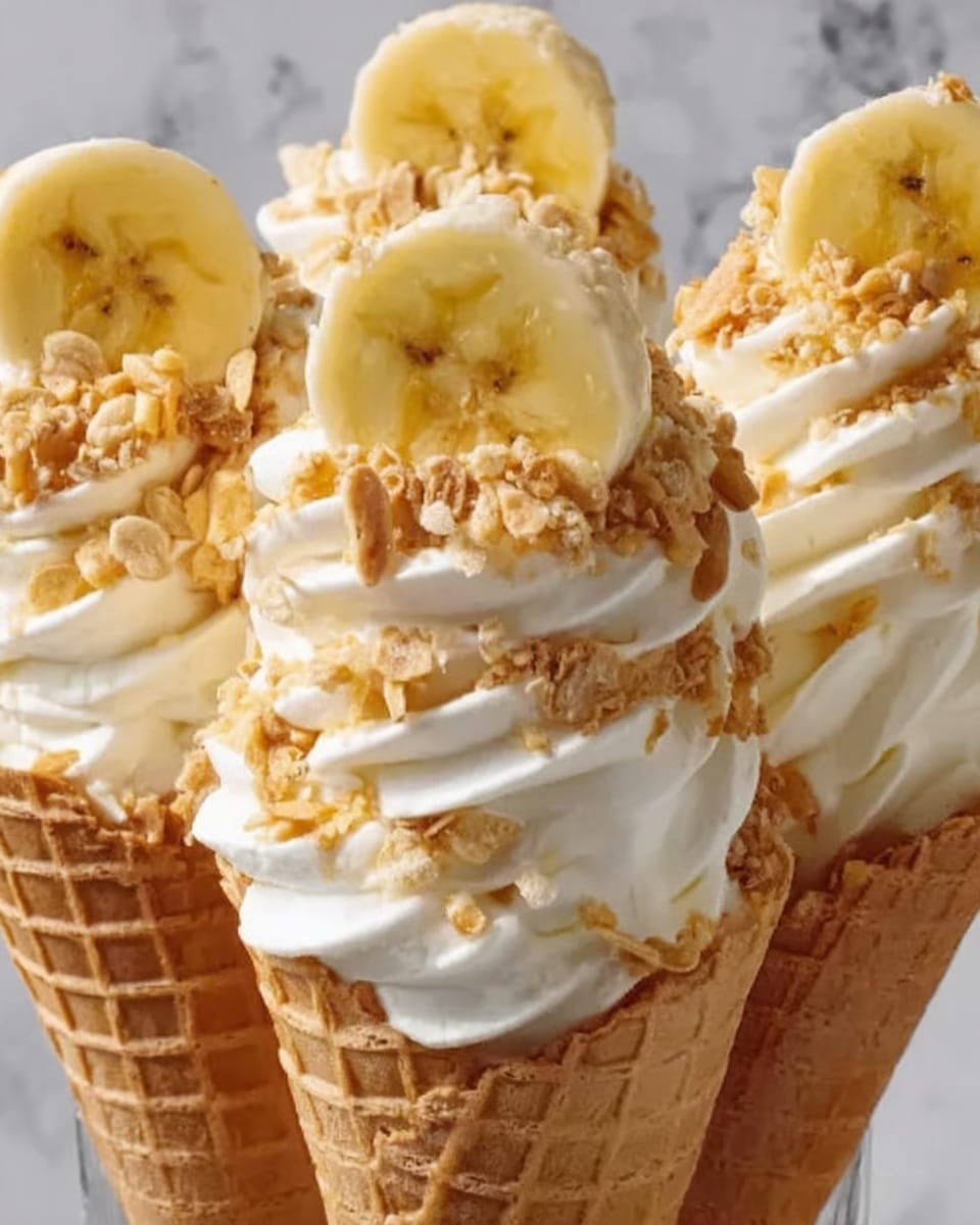 Banana Pudding Cheesecake Cones Recipe - Recipe Image