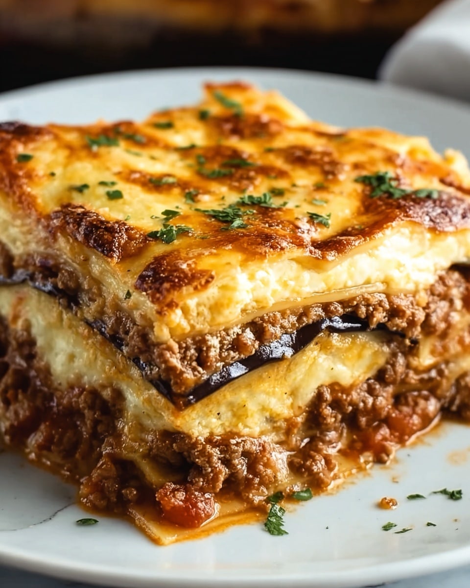 Classic Greek Eggplant Moussaka Recipe - Recipe Image