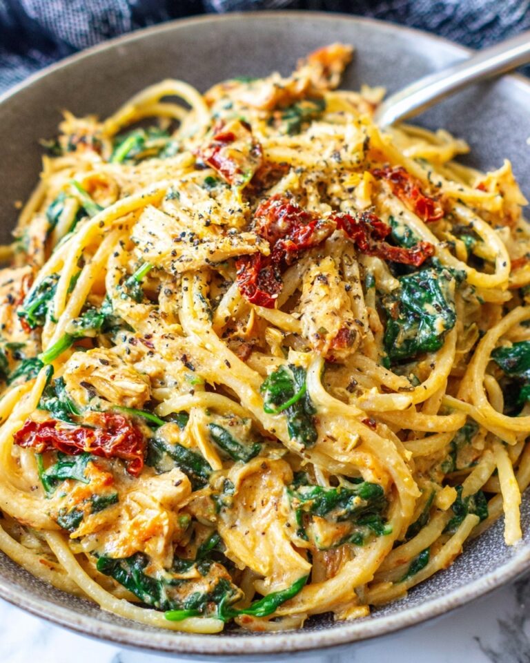 Linguine with Spinach and Sun-Dried Tomato Cream Sauce Recipe