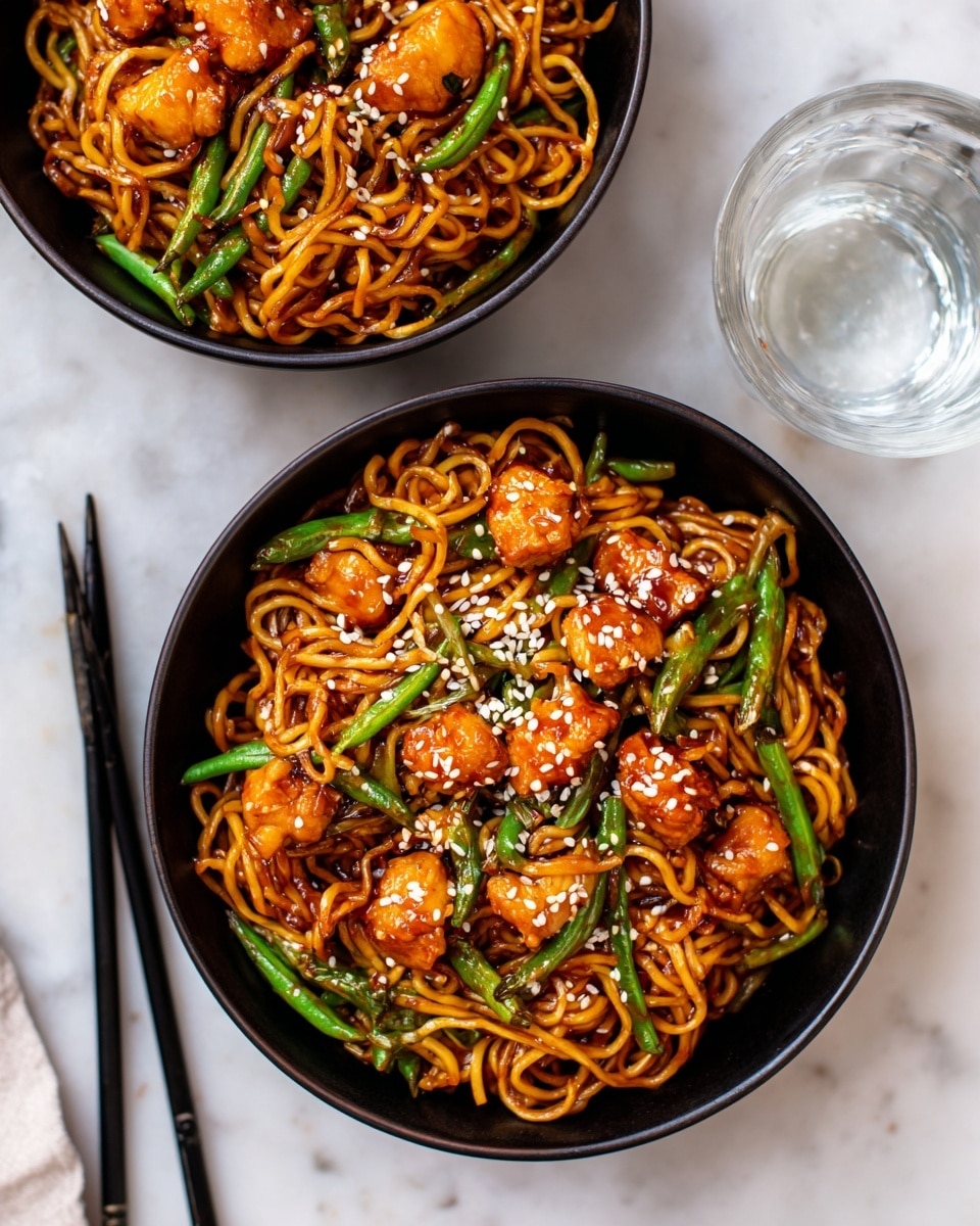 Slow Cooker Honey Garlic Chicken Noodles Recipe - Recipe Image