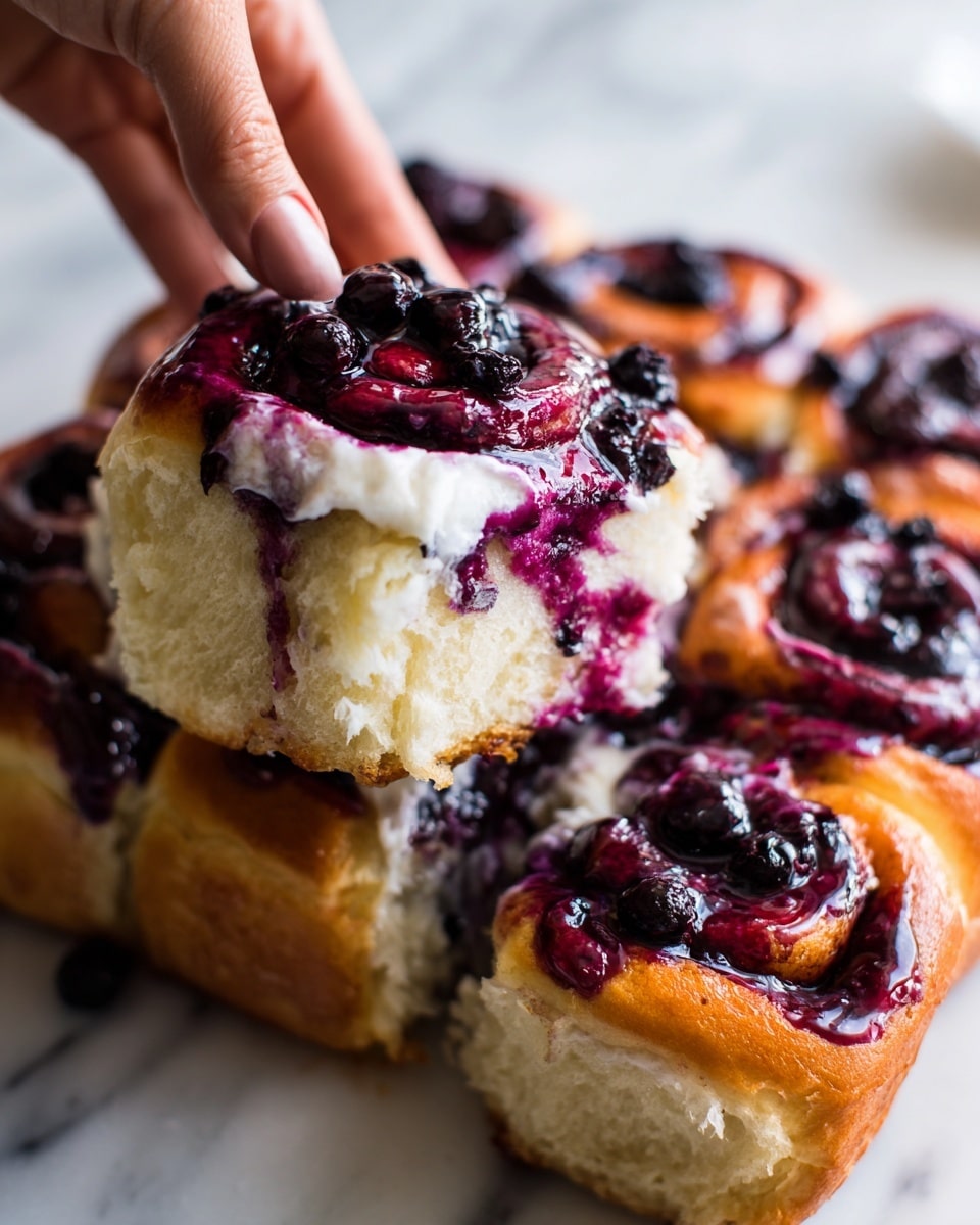 Blueberry Cheesecake Swirl Rolls Recipe - Recipe Image