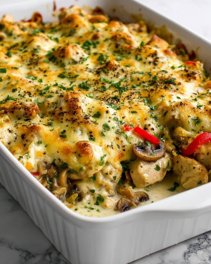 Cheesy Angel Chicken and Rice Casserole Recipe