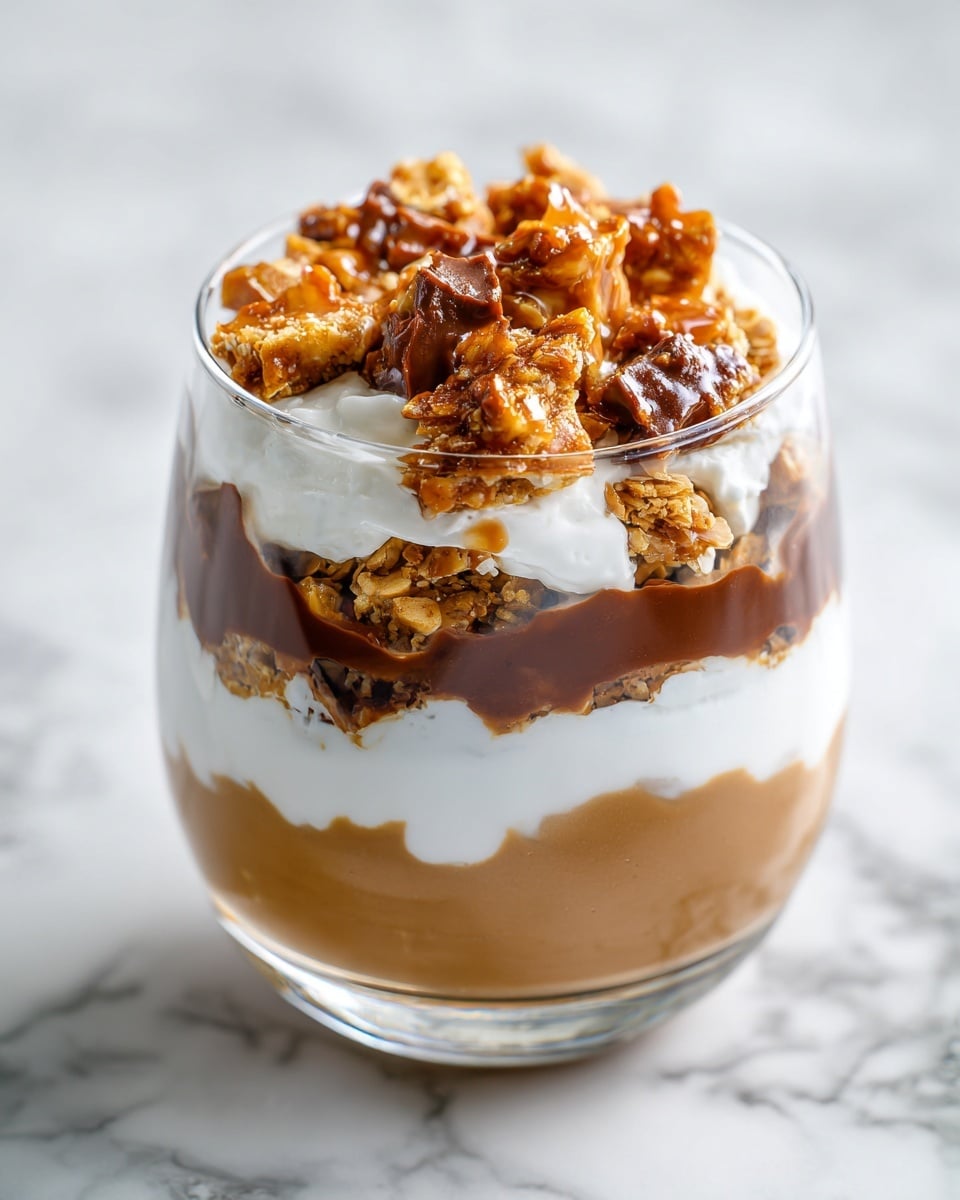 Salted Caramel Panna Cotta with Praline Topping Recipe - Recipe Image
