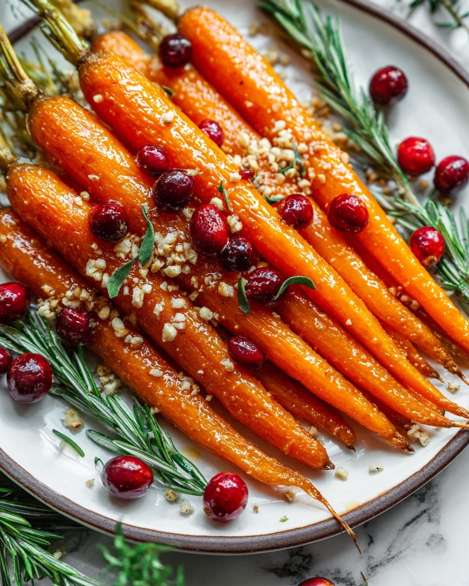 Maple Roasted Carrots with Cranberries Recipe - Recipe Image