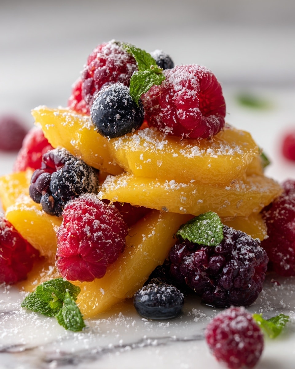 Spinach & Fruit Salad with Honey Lemon Dressing Recipe - Recipe Image