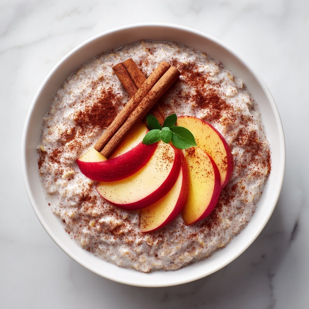 Apple Cinnamon Caramel Oatmeal Porridge Recipe - Recipe Image
