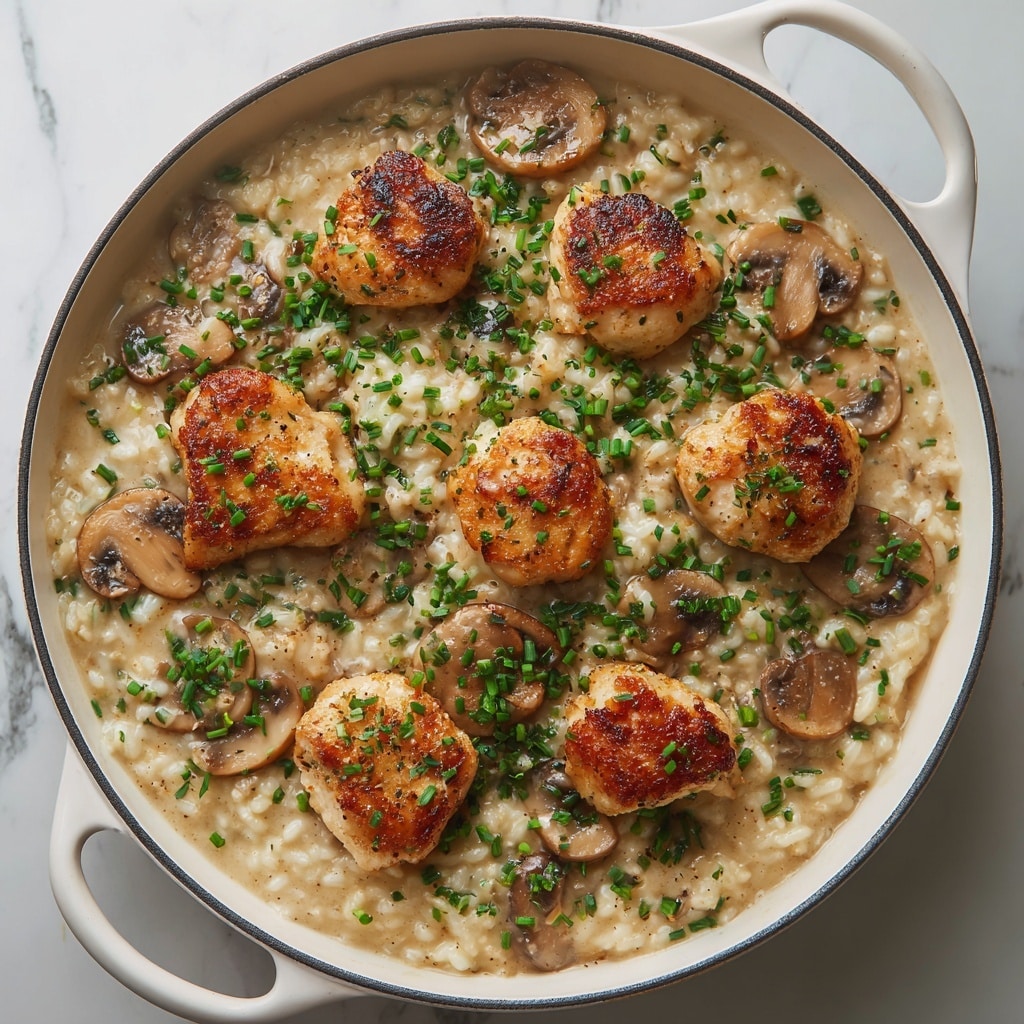 Creamy Mushroom Chicken and Rice Recipe - Recipe Image