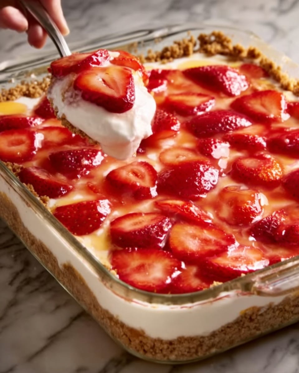 Strawberry Pretzel Salad Recipe - Recipe Image