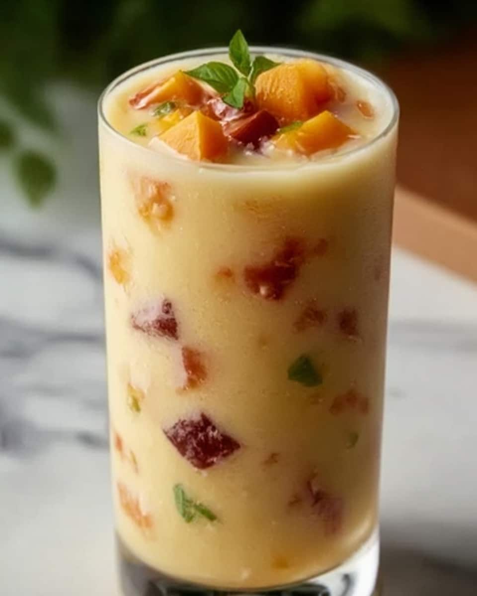 Iced Peach Colada Recipe - Recipe Image