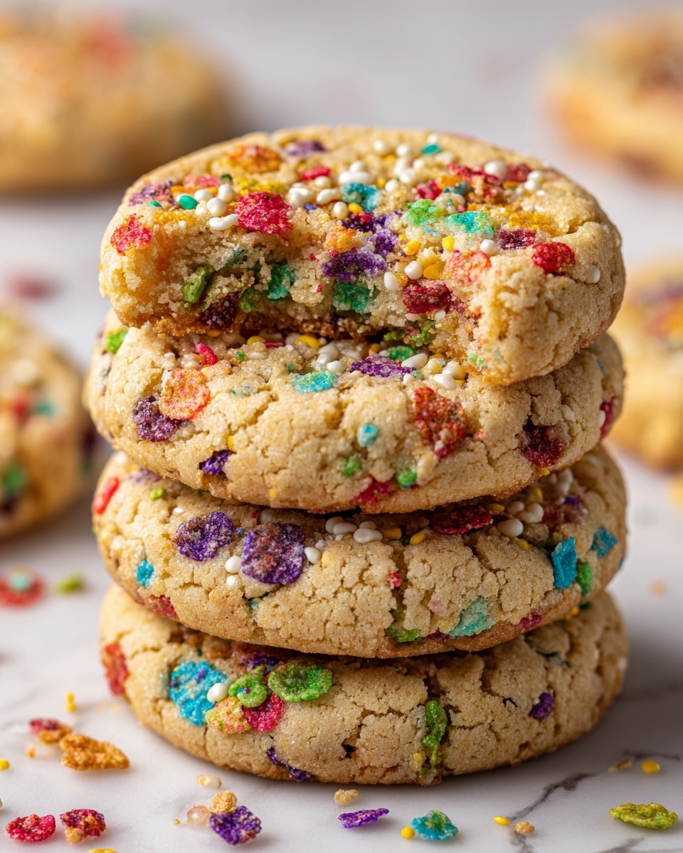 Fruity Pebbles Cake Mix Cookies Recipe - Recipe Image