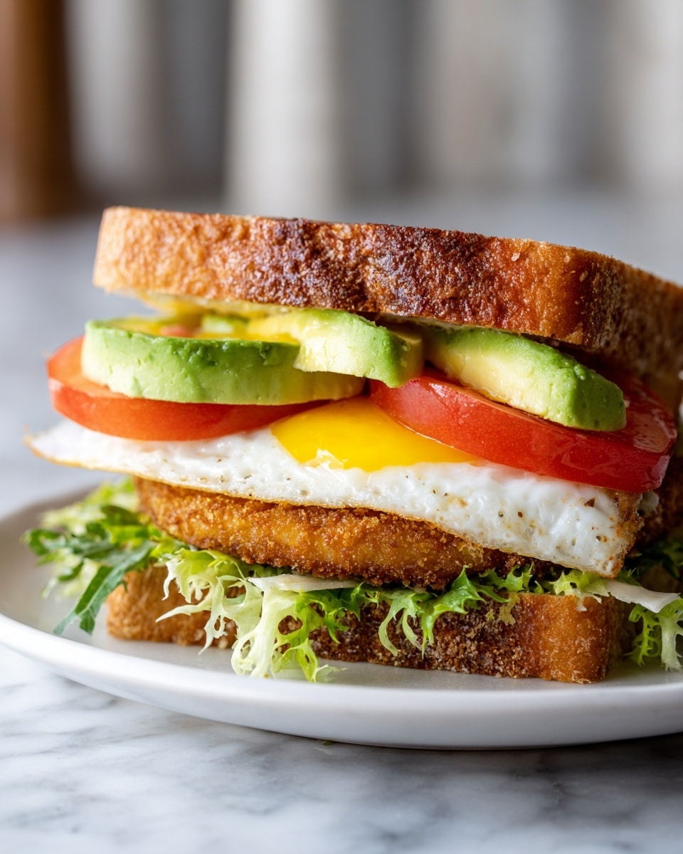 Easy Vegetarian Breakfast Egg Sandwich Recipe - Recipe Image