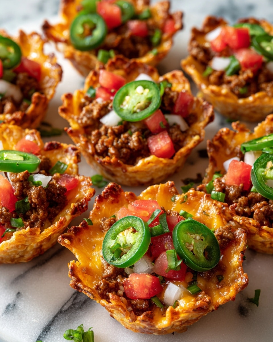 Mini Taco Cupcakes with Zesty Ground Beef and Cheese Recipe - Recipe Image