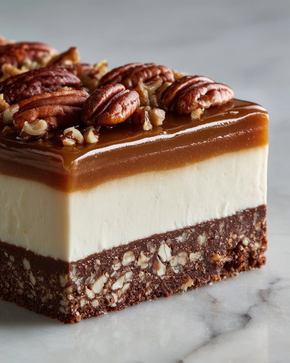 Caramel Pecan Cream Bars Recipe - Recipe Image
