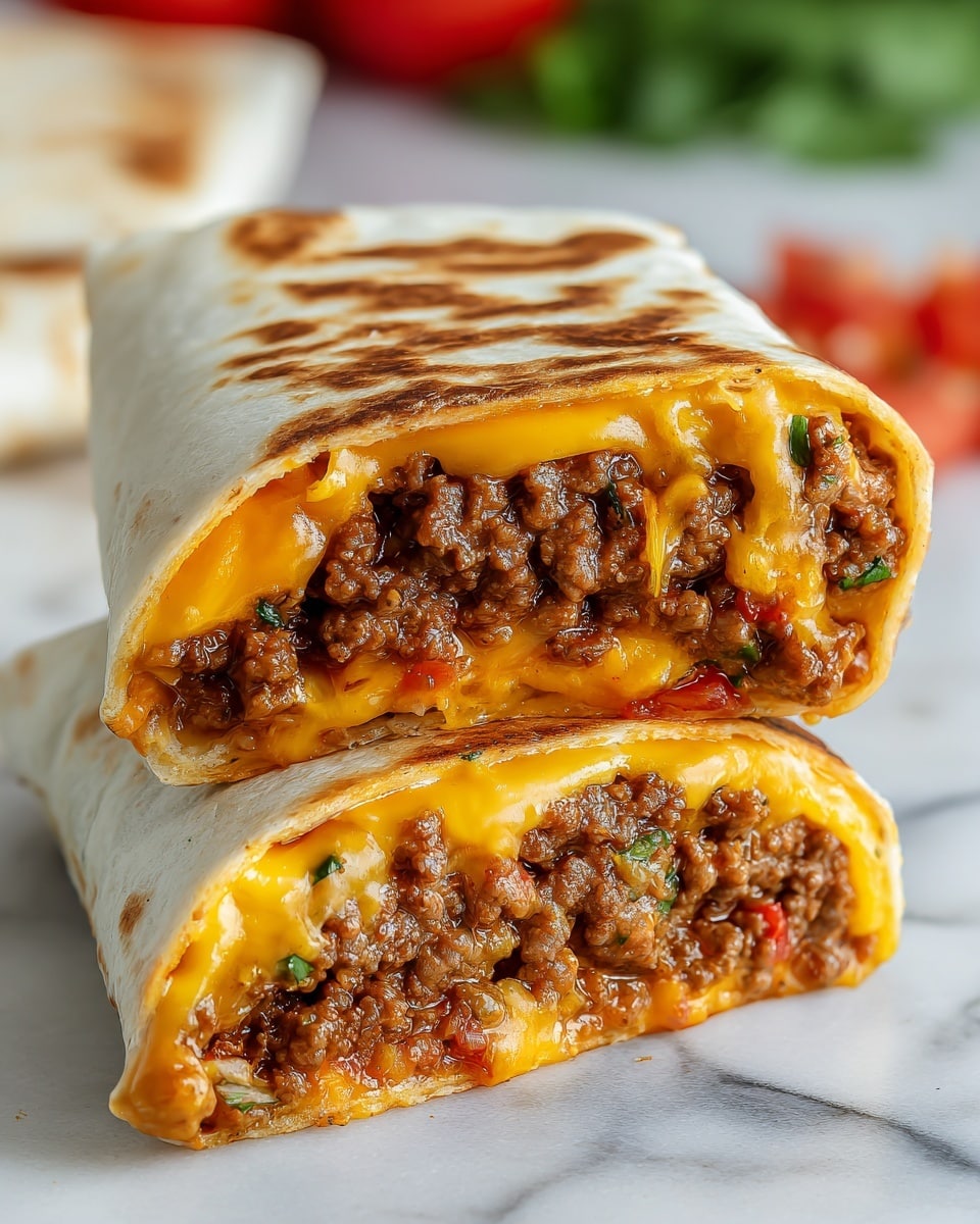 Crunchy Cheeseburger Wrap Recipe - Recipe Image