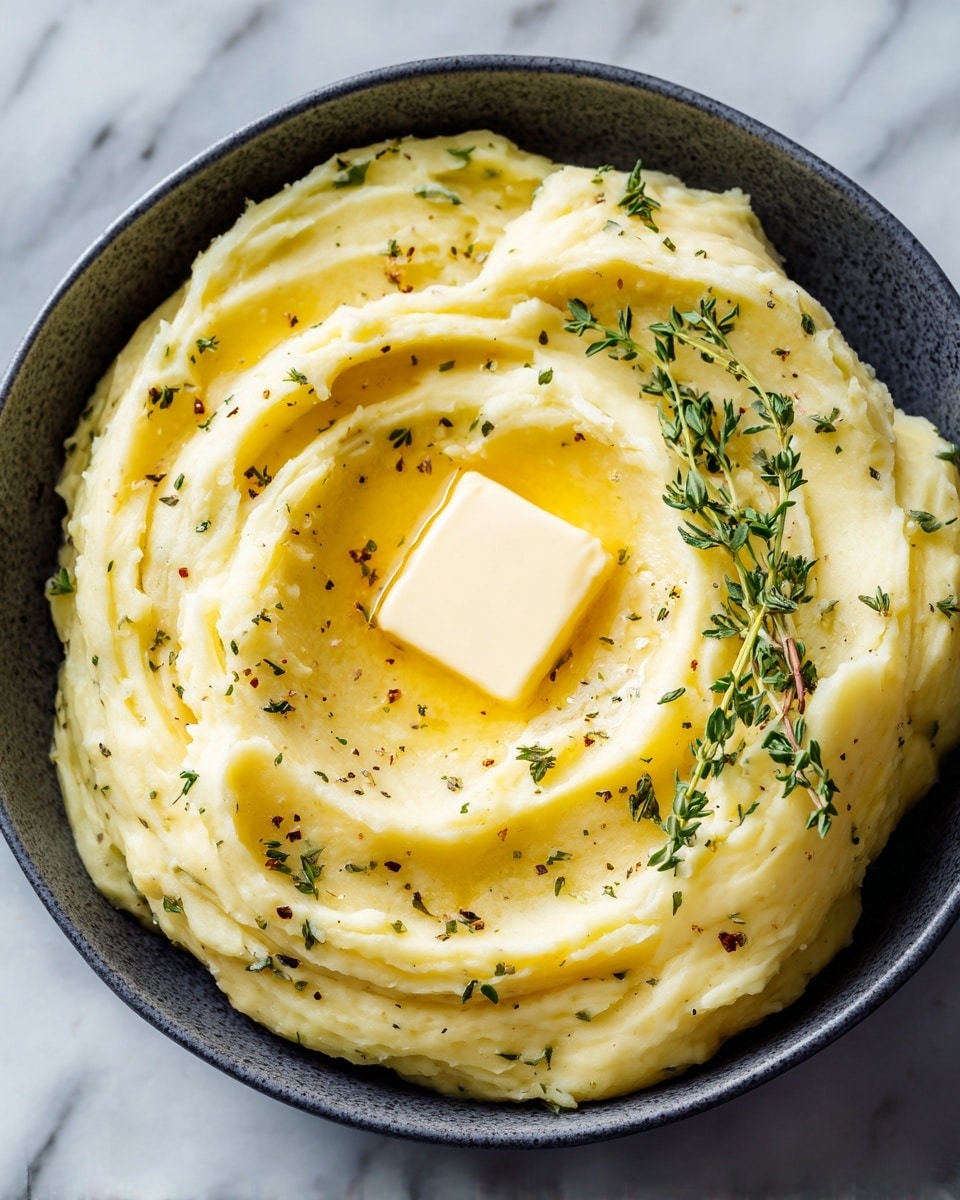 Crockpot Mashed Potatoes with Fresh Herbs and Cream Cheese Recipe - Recipe Image