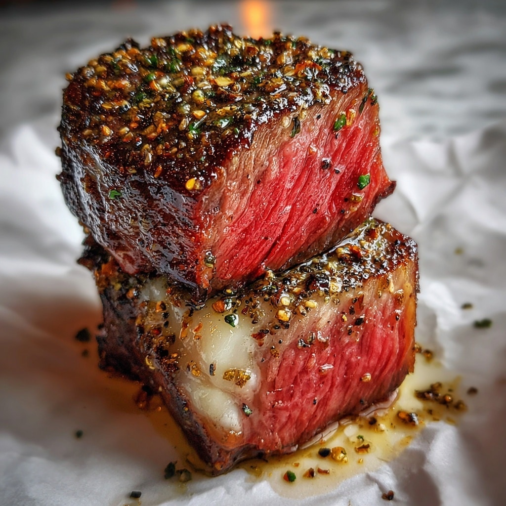 Pan Seared New York Strip Steak with Herb Butter Recipe - Recipe Image
