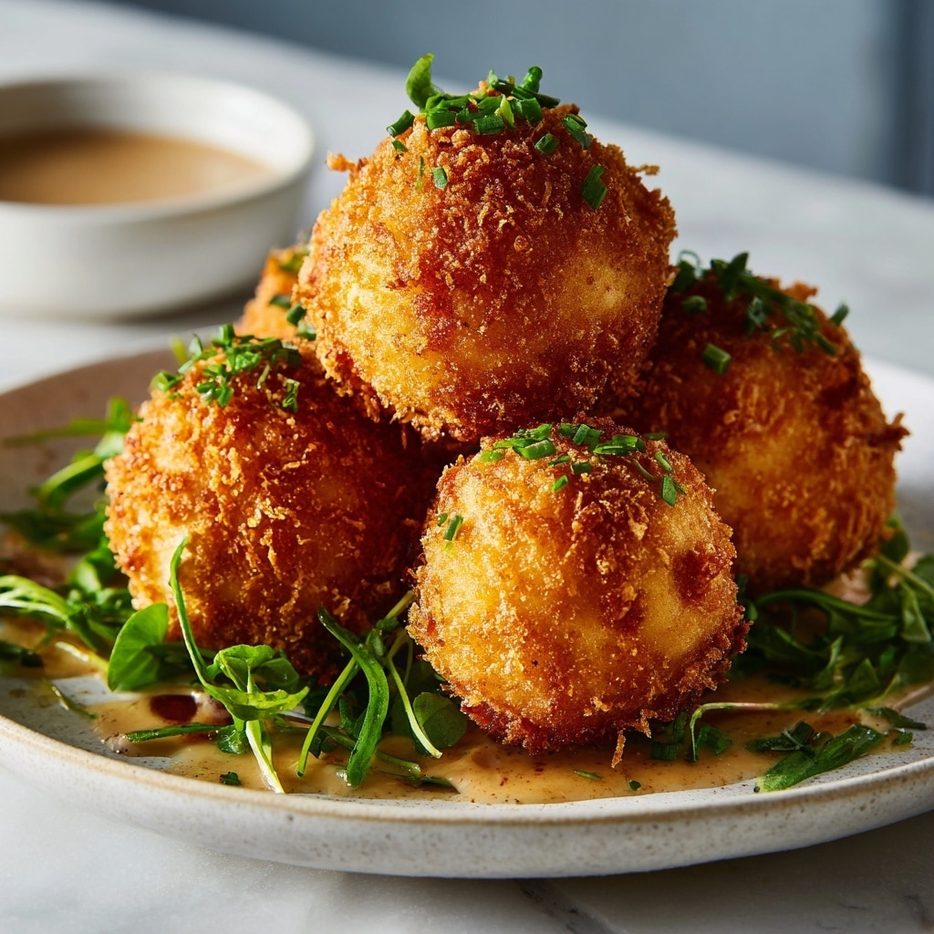 Crab Beignets with Remoulade Dipping Sauce Recipe - Recipe Image
