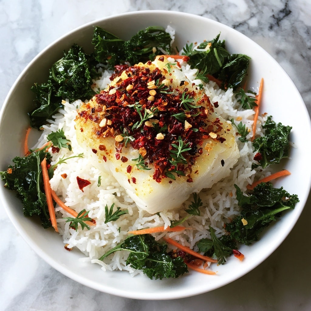 Vietnamese-Style Haddock with Sticky Rice and Crunchy Salad Recipe - Recipe Image