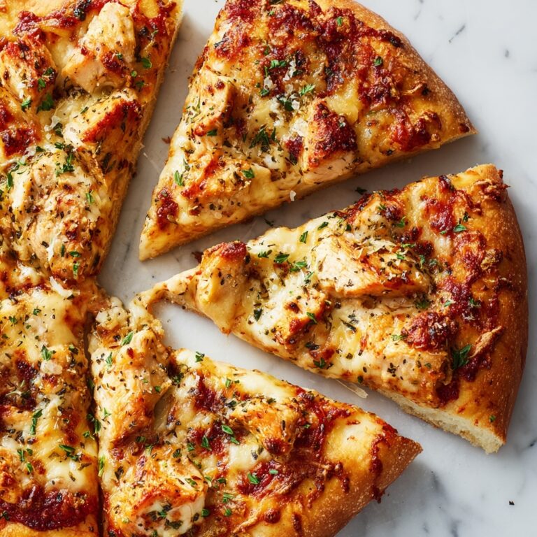 Roasted Garlic Chicken and Herb Pizza Recipe