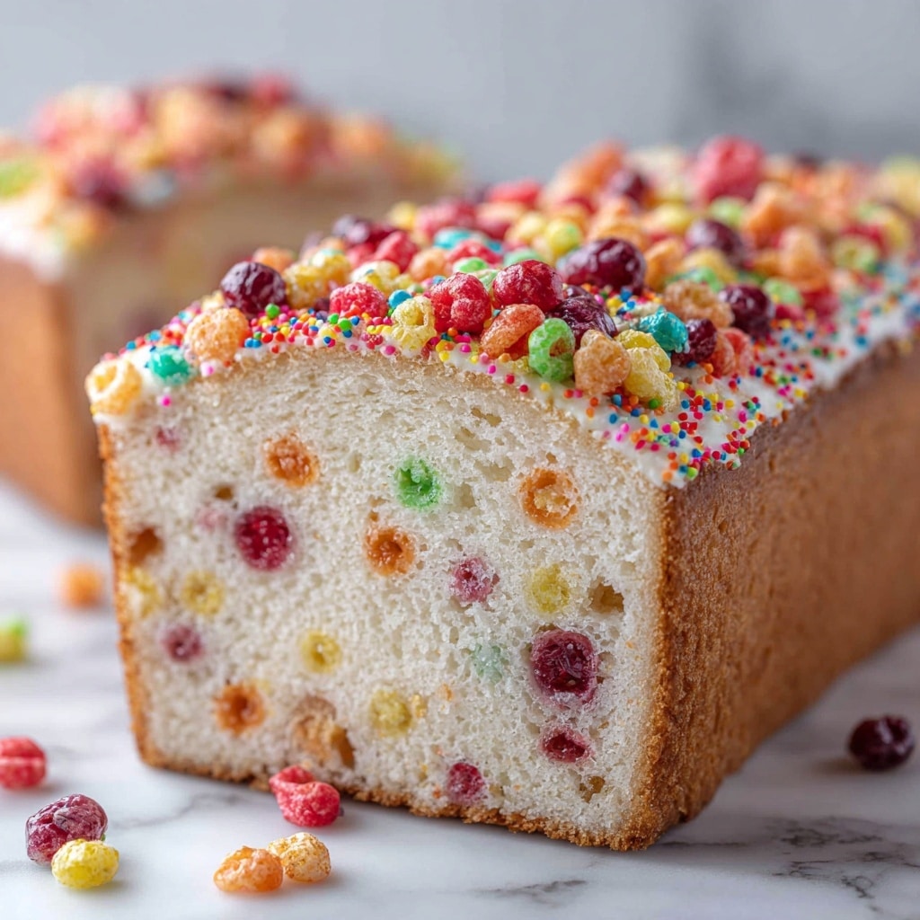 Fruity Pebbles Breakfast Bread Recipe - Recipe Image